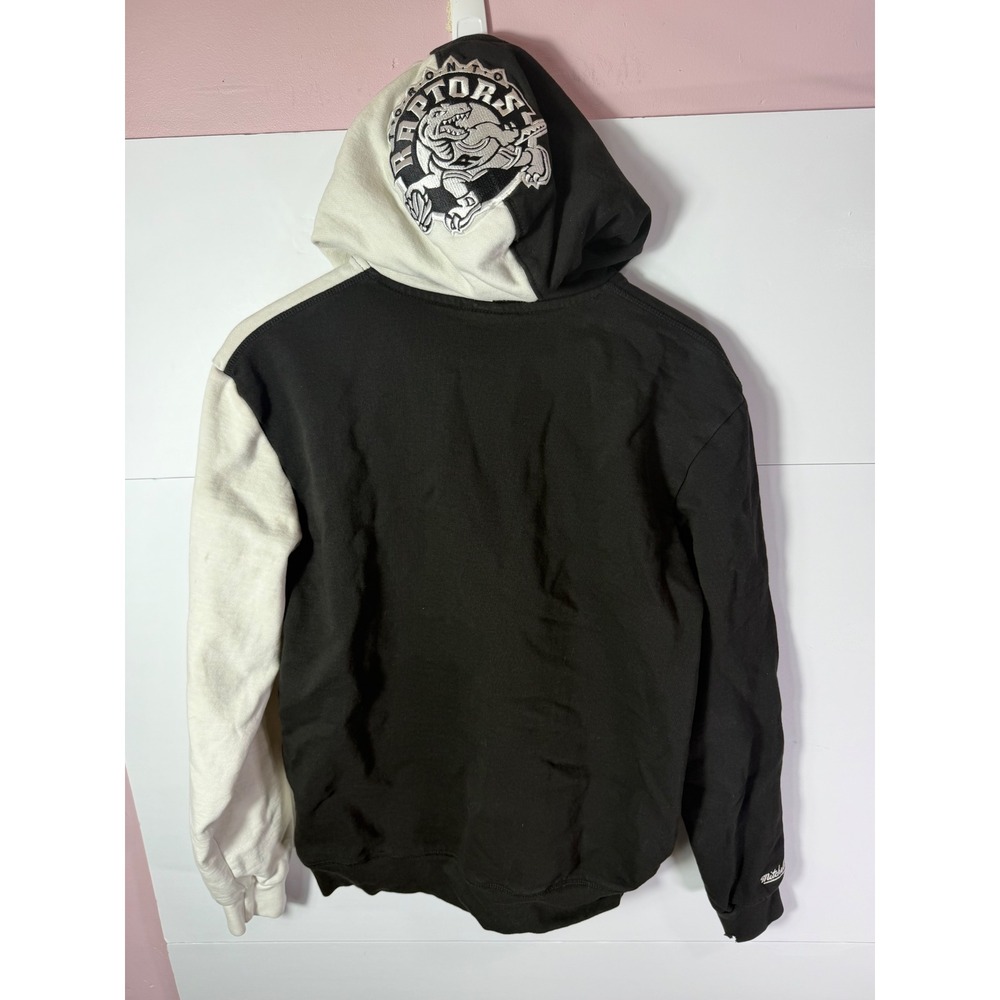 Mitchell & Ness Toronto Raptors Split Hoodie Black White Embroidered Mens Large - Picture 5 of 6